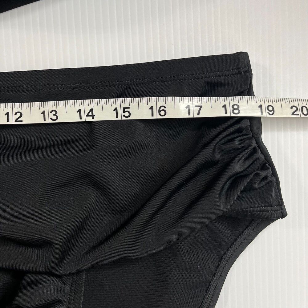 Swim by Cacique Black Swimsuit One Piece Cut out Swim Suit One Shoulder 20 NWT - Picture 6 of 11